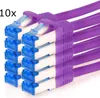 TPFNet 10er Pack 0,25m Cat.6A Patchkabel / Netzwerkkabel Produktbild-Vorschau 1
