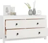 vidaXL Beistellschrank Weiß 100x40x54 cm Massivholz Kiefer Produktbild-Vorschau 7
