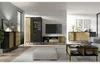 Wohnzimmer Sideboard mit 220 cm Breite in Eiche & schwarz, Produktbild-Vorschau 3