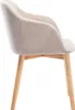 Satz von 6 Stühlen - Stoff und Gummiholz - beige - JELISA Produktbild-Vorschau 6