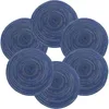 OKWISH 6er Set Tischsets Abwaschbar Rund, Platzsets Blau Produktbild-Vorschau 9