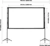 A diagram showing the dimensions of a projection screen. Anteprima dell’immagine prodotto