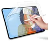 A hand is using a stylus on a tablet screen covered by a screen protector. Produktbild-Vorschau