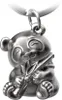 Panda Bär Schlüsselanhänger "Tao" in Antique Silber - Süßer Produktbild-Vorschau 1
