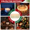 A collage of images showcasing LED candles in various festive settings, including Halloween, a birthday cake, home decor, and a Christmas tree. Náhled obrázku produktu