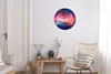 MuchoWow® Rundes Wandbild - Runde Bilder Sterne - Orange - Produktbild-Vorschau 5