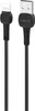 A black USB-C to Lightning charging cable is shown against a white background. Podgląd zdjęcia produktu