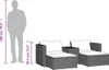 vidaXL 5-tlg. Garten-Sofagarnitur mit Kissen Grau Poly Produktbild-Vorschau 11