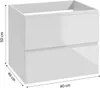 Badezimmerschrank, weiß, 60x50, hängend, mit Produktbild-Vorschau 4