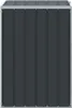 A dark gray metal trash can enclosure with a gray metal roof. Náhľad obrázku produktu