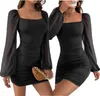Elegantes Kleid - Damen - Modisches Abendkleid - Minikleid Produktbild-Vorschau 3