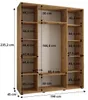 Kryspol Dakota 5 Schrank, drei Türen - 235,2x190x45cm - Produktbild-Vorschau 3