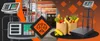 A collage of digital scales, grocery bags filled with produce, and a warehouse background. Voir les images du produit