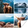 MuchoWow® Poster Schottischer Highlander - Berg - Collage Produktbild-Vorschau 1