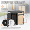 ML-Design cassonetto per rifiuti con tetto a fioriera per 3 Anteprima dell’immagine prodotto 3