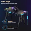 TWOLIIN 160x60x73cm M-Frame Bureau de jeu avec LED, table Voir les images du produit 2