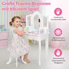 Kinderschminktisch Holz Weiß mit Spiegel & Hocker – Produktbild-Vorschau 5