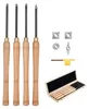 VEVOR set di utensili per la tornitura del legno, 4 pezzi, Anteprima dell’immagine prodotto 1