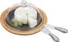 Relaxdays Käseglocke mit Käsebrett, Stahl Käsebesteck, Produktbild-Vorschau 1