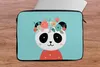 MuchoWow® Laptop Hülle 14 ZollPanda - Blumengirlande - Blau Produktbild-Vorschau 5