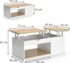 Table basse Vicco Avela Blanc/Sonoma 55x110cm, Model 54544 Voir les images du produit 6