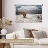 MuchoWow® Wandteppich Wandbehang Schottisches Hochlandrind Produktbild-Vorschau 2