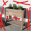 BURI Hochbeet Holzhochbeet 80,5x78,5x40cm Kiefer Garten Produktbild-Vorschau 6