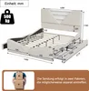 UnboxG Doppelbett 140×200 cm, beige, Samtstoff, mit 4 Produktbild-Vorschau 6