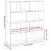 vidaXL Bücherregal Betongrau 132x29x141,5 cm Holzwerkstoff Produktbild-Vorschau 7