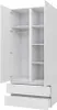 Kleiderschrank Drehtürenschrank Cosmos 92x51x204cm weiß Produktbild-Vorschau 2