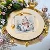 Servietten Papier 33x33cm 3-lagig mit Schneemann Motiv 20 Produktbild-Vorschau 5