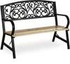 Záhradná lavica s operadlom 122 x 88,5 x 55,5 cm Pohovka Náhľad obrázku produktu 2