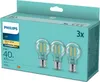 Philips Filament-Lampe, transparent, 40W A60 E27 x3, 4,3 W, Produktbild-Vorschau 2
