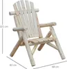 Outsunny Adirondack Gartenstuhl Holzstuhl Hochlehner Produktbild-Vorschau 3