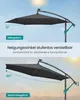 SONGMICS Slunečník Ø 300 cm s LED solárním osvětlením UPF Náhled obrázku produktu 4