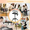 A collage of images showing a multi-functional salon trolley in different settings, including a hair salon, a nail salon, and an art studio. Voir les images du produit