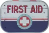 A close-up of a vintage-style first aid tin. Produktbild-Vorschau