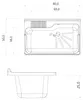 Aqualine Waschbecken aus Kunststoff mit Unterschrank 80x50 Produktbild-Vorschau 5