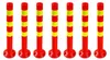 confezione da 7 paletti barriera in plastica - 72,5 cm Anteprima dell’immagine prodotto 1