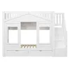 Letto a castello 90x200 cm con 2 cassetti, lettino a Anteprima dell’immagine prodotto 7