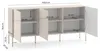 Selsey Derriva - Credenza a 3 ante con frontali scanalati, Anteprima dell’immagine prodotto 5