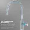 Küchenarmatur Edelstahl 304 Schwarz gebürstet Hochbogen mit Produktbild-Vorschau 4