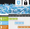 A table showing different security levels for shredders, with icons and text in German. Produktbild-Vorschau