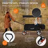 A woman is pulling a wagon with a child in it on a dirt path. Produktbild-Vorschau