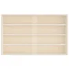 A white wooden display cabinet with four shelves against a white background. Voir les images du produit