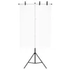 vidaXL Stojan na pozadie T-Form Black 91x60x(70-200) cm Náhľad obrázku produktu 3