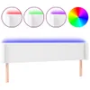 vidaXL LED Kopfteil Weiß 183x16x78/88 cm Kunstleder - LED Produktbild-Vorschau 3