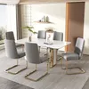 Flieks Freischwinger 6er Set, Esszimmerstühle mit Golden Produktbild-Vorschau 2
