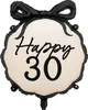 Folieballon "Gefeliciteerd met je 30e verjaardag", zwarte Productafbeelding-voorbeeld 1