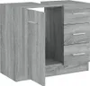 vidaXL Umyvadlová skříňka Grey Sonoma 63x30x54 cm Dřevěný Náhled obrázku produktu 5